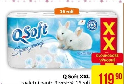 Toaletní papír 3vrstvý Q Soft