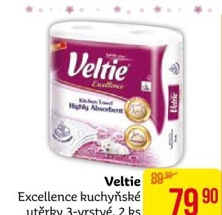 Utěrky kuchyňské 3vrstvé Veltie
