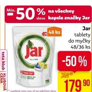 Kapsle do myčky Jar