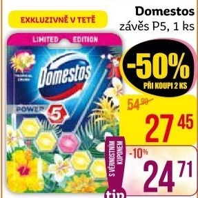 WC blok tuhý Power 5 Domestos
