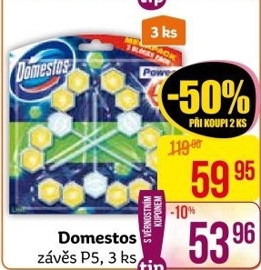 WC blok tuhý Power 5 Domestos
