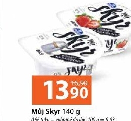 Dezert zakysaný ochucený Můj Skyr 0% Milko