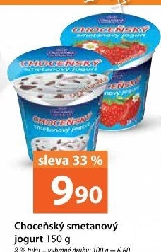 Jogurt smetanový ochucený Choceňský