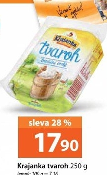 Tvaroh jemný 8% Krajanka
