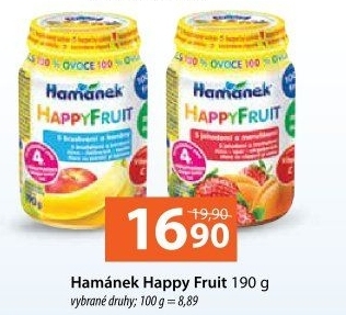 Přesnídávka ovocná Happy Fruit Hamánek