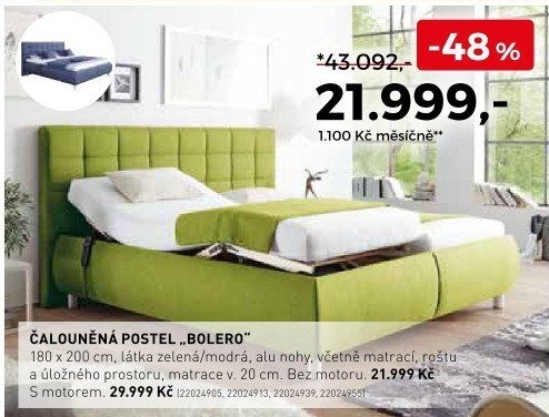 Čalouněná postel Bolero