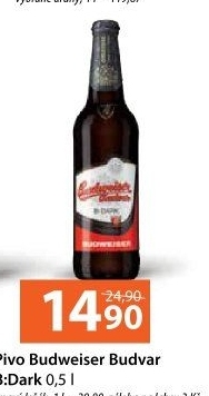 Pivo tmavý ležák B: Dark Budweiser Budvar