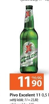 Pivo světlý ležák 11° Excelent Gambrinus