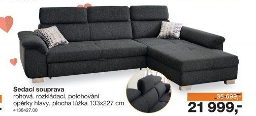 Sedací souprava LANDSHUT šedá