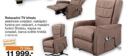 Relaxační TV křeslo FM-519 LM hnědá