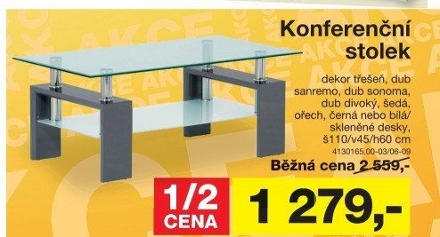 Konferenční stolek TOLEDO průhledná
