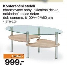 Konferenční stolek FRANKURT 1 průhledná