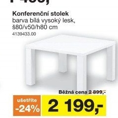 Konferenční stolek BARCELONA bílá