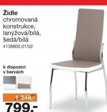 Jídelní židle ABIGAIL šedá