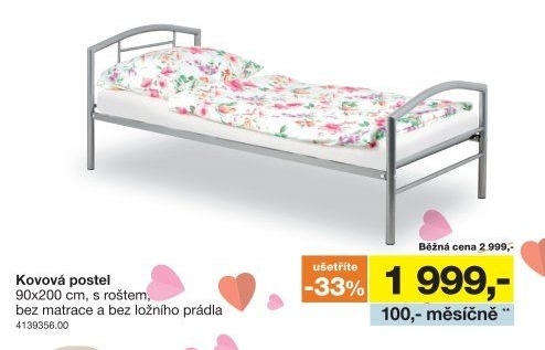 Postel CORTINA šedá