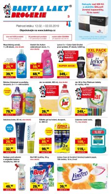 akční leták Barvy a laky drogerie 12.2.2019-2.3.2019