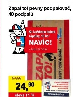 Pevný podpalovač Zapal to! Balhome