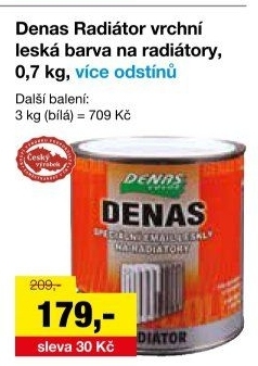 Barva na radiátory Radiátor Denas