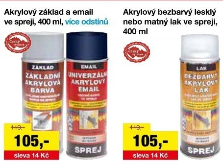 Barva ve spreji Barvy a laky Hostivař