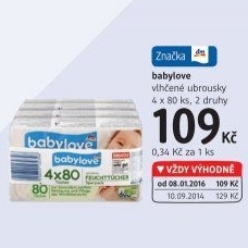 Vlhčené ubrousky dětské Babylove