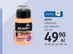 Odlakovač na nehty bez acetonu Ebelin