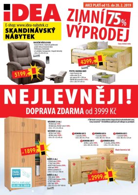 akční leták IDEA nábytek 15.2.2019-28.2.2019
