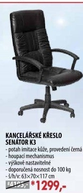 Kancelářské křeslo SENÁTOR K3