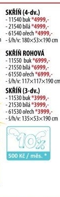 Skříň ESO 4dveřová 11540 buk