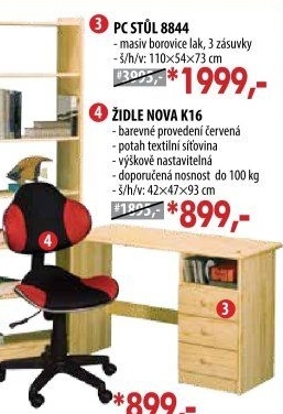 PC stůl 8844 lakovaný