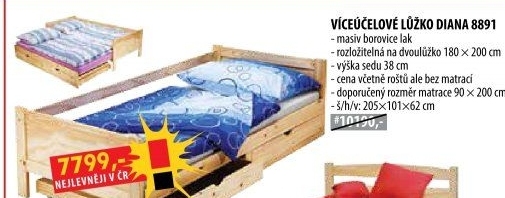 Víceúčelové lůžko DIANA