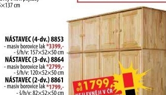Nástavec 4dveřový 8853 lak