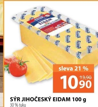 Sýr Eidam Jihočeský 30% Madeta