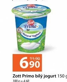Bílý jogurt Zott Primo