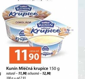 Mléčná krupice Kunín