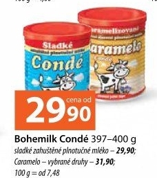 Mléko kondenzované plnotučné sladké Condé Bohemilk