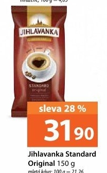 Mletá káva Standard Jihlavanka
