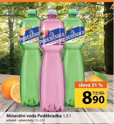 Ochucená voda Poděbradka
