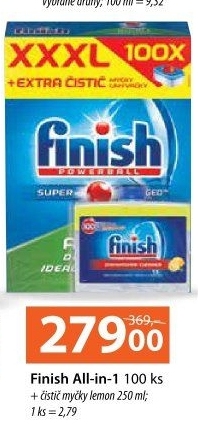 Balíček tablety + čistič do myčky Finish All in 1