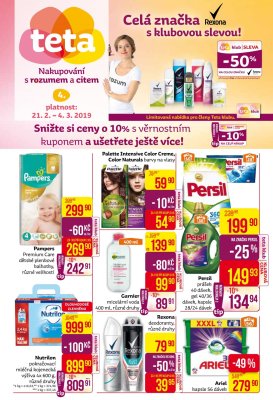 akční leták Teta drogerie 21.2.2019-4.3.2019