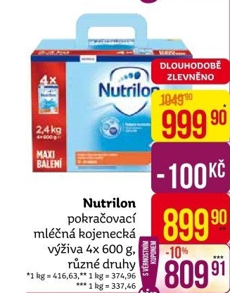 Kojenecké mléko Nutrilon