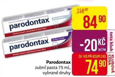 Pasty na zuby Parodontax