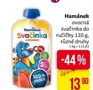 Ovocná kapsička Svačinka Hamánek