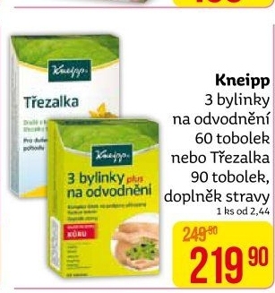 Doplněk stravy 3 bylinky na odvodnění Kneipp