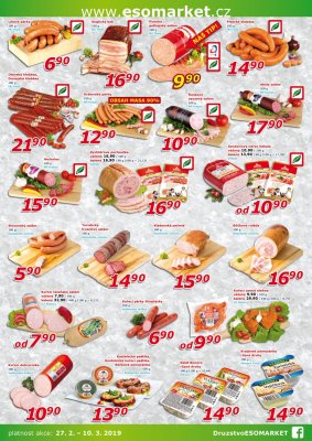akční leták ESO MARKET 27.2.2019-10.3.2019