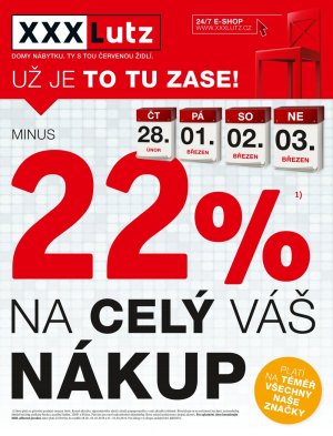 akční leták XXXLutz 25.2.2019-10.3.2019