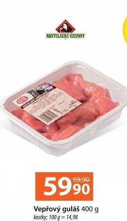 Maso na guláš vepřové Kostelecké uzeniny