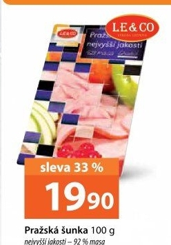 Šunka pražská nejvyšší jakosti LE&amp