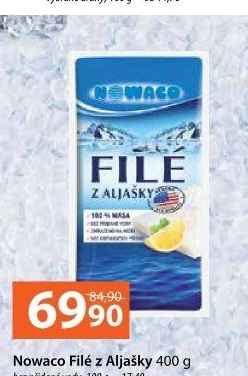 Filé z Aljašky mražené Nowaco