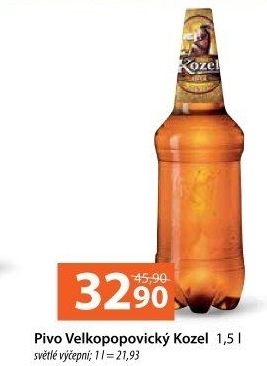 Pivo světlé výčepní 10°Velkopopovický Kozel