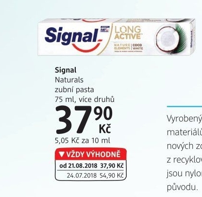 Pasta na zuby Nature Elements Long Active Signal
